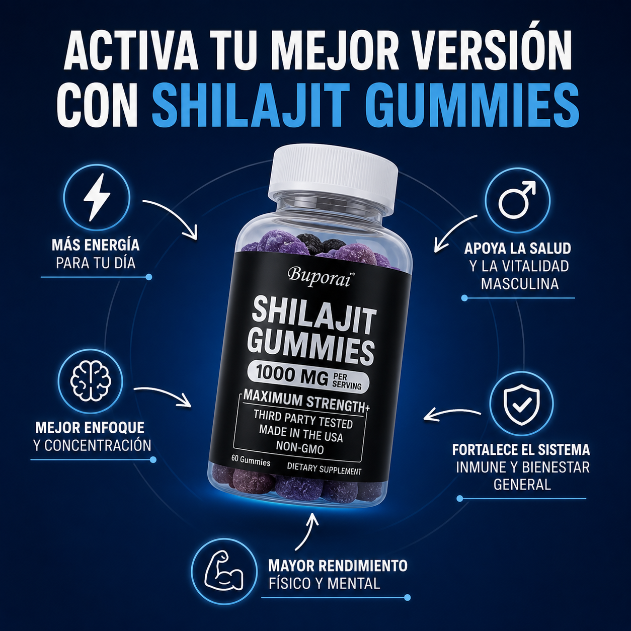 Shilajit Gummies VITALFORCE™ Energía y Vitalidad 2X1